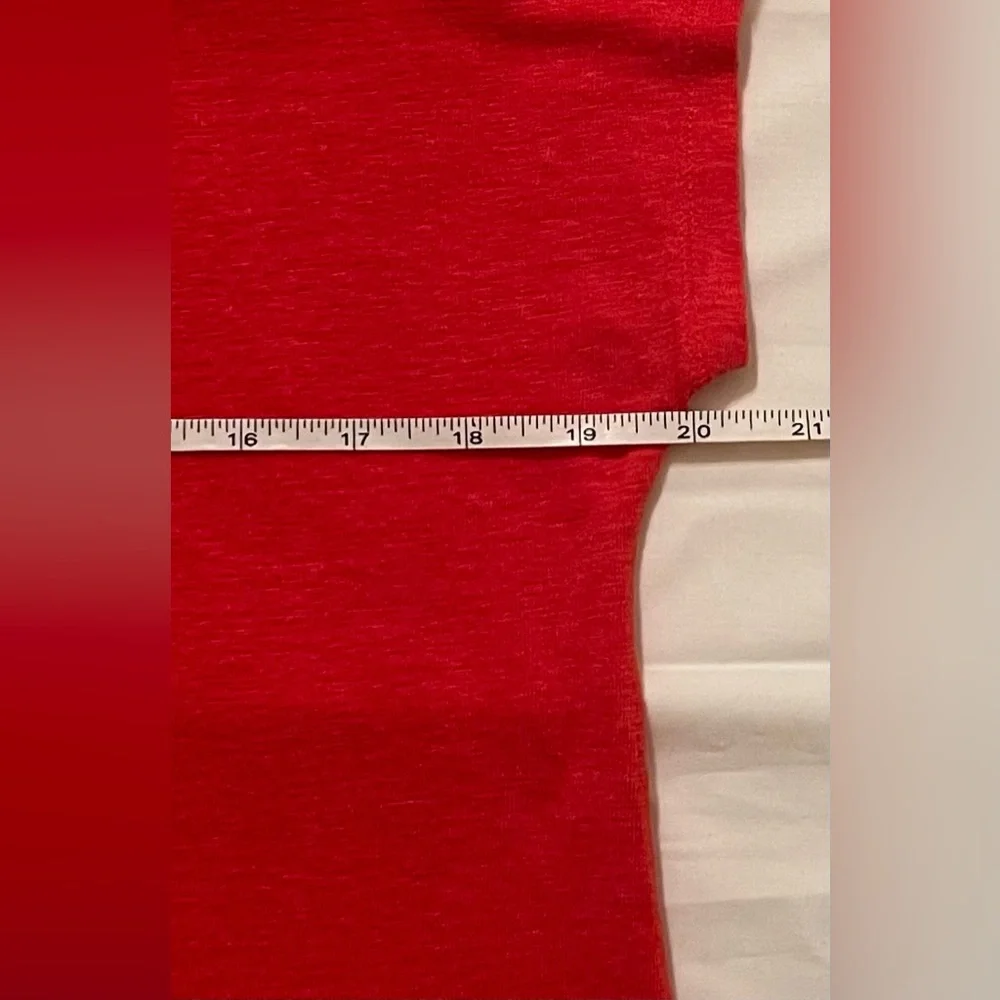 Eileen Fisher 100% Linen Red Boxy Short Sleeve Top - Picture 8 of 9